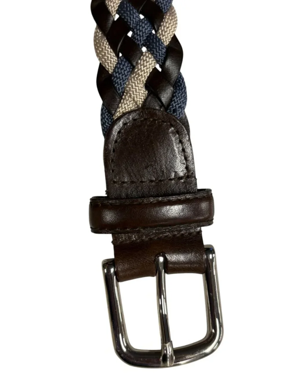 The Buck Club The Privilege Malbec Belt Woven Leather Size 38 Made in USA